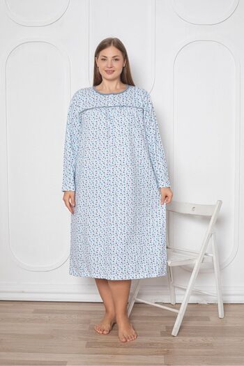 Asel Seasonal Plus Size Nightgown