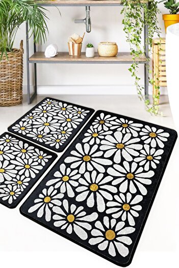 Chilai Home Pagallo 3-Piece Bath Rug Set Djtbanyobanyo