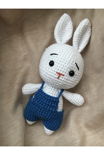 USTAHOBİEVİ Organik Oyuncak Amigurumi Örgü Sevimli Tavşan