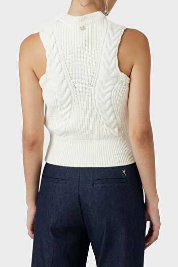 Guess Pulover din tricot fără mâneci Ozuna Slim Fit - jumătate de gât cu gât, model 3BGR395618Z