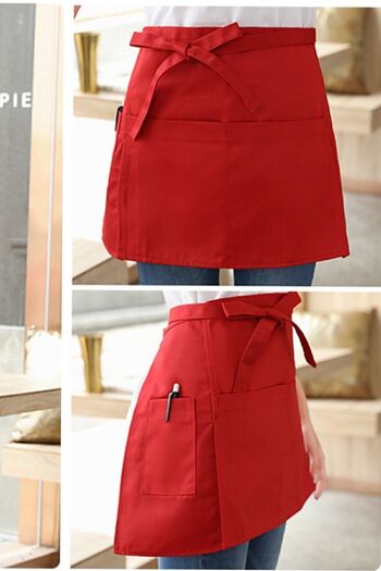 Bundera Nippy Waiter Cook and Kitchen Chef Half Waist Apron Stain Proof 3 Pocket Service Apron