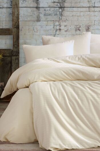 Formeya Modern Striped Elastic Sheet Single Duvet Cover Set