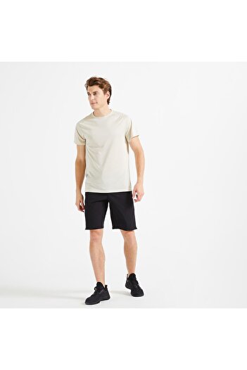 Decathlon Domyos Erkek Siyah Spor Şortu 500 - Fitness Kardiyo