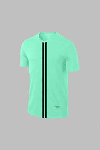 POSEIDON STORM Water Green Dri-Fit Men's T-Shirt - Walking Comfortable Fabric S-3Xl