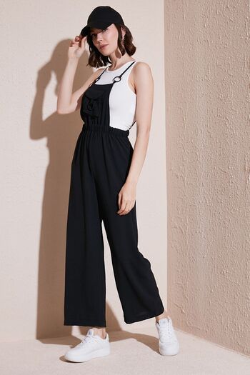 Lela Strappy Linen Blended Gardener Jumpsuit - TULUM66970232S4