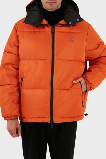 Armani Exchange Removable Hooded Double-Sided Coat with Logo Men's COAT 6RZB16 ZNJ7Z 52AJ