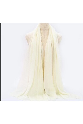 HAR-UM Ticaret Bamboo Cotton Cream Wrap Shawl