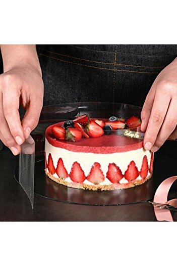 Gusto Şeffaf Desensiz Pasta Yan Dekor Film Jelatin-krema Tutucu Transfer Jelatin 7 Cm - 25 Mt