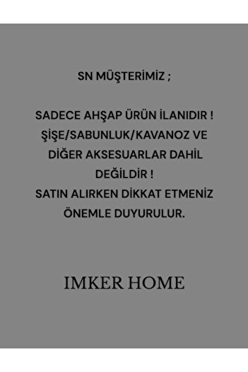 IMKER HOME Dekoratif Ahşap Stand Sunum Tahtası Mutfak Düzenleyici Sosluk Yağdanlık Yağlık Sıvı Sabun Altlığı