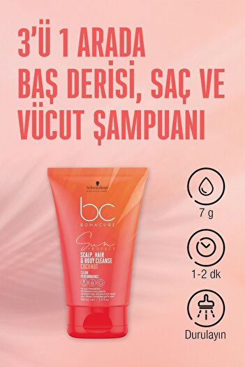 Bonacure Bc Sun Protect Güneş Koruma 3'lü Saç Bakım Seti - Çanta Hediyeli - Kütikül Onarıcı Vegan Keratin