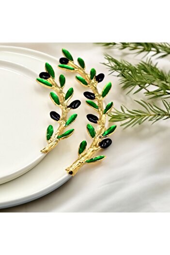 iQey Home Olive Detailed Cake Plate 20 cm