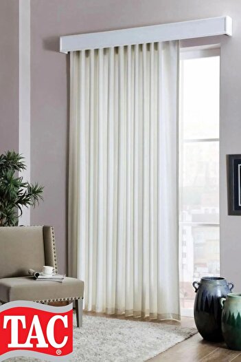 Taç Satin Ecru Sunshade Curtain
