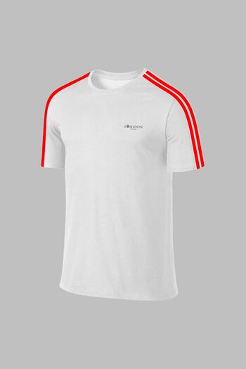 POSEIDON STORM Men's White Oversize Dri-Fit T-shirt - Short Sleeve, Comfortable (4XL- 10XL)