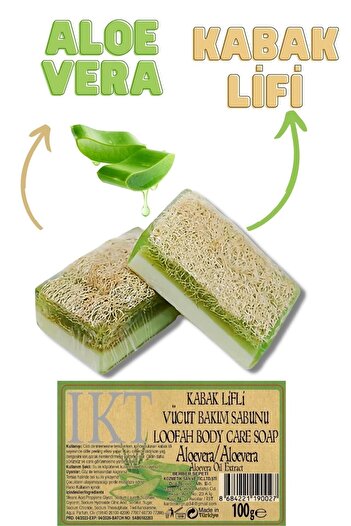 IKT Doğal Kabak Lifli Aloe Veralı Vücut Bakım Sabunu