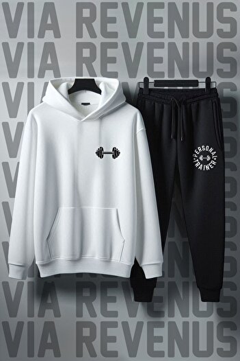 Vordevia Unisex Personal Trainer Σετ μαλακής φόρμας με κουκούλα - Φαρδιά εφαρμογή