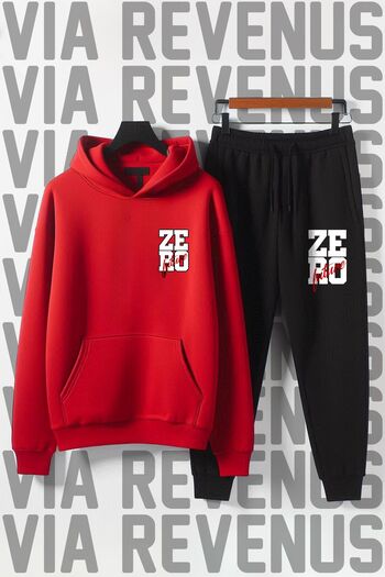 Vordevia Unisex Zero Future Hooded Tracksuit Set - Wide Fit, Soft Fabric