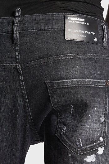 DSquared2 Logolu Streç Pamuklu Slim Fit Jeans Erkek KOT PANTOLON S74LB1451 S30357 900