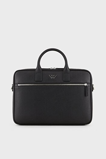 Emporio Armani Zippered Laptop Bag with Removable Extension Strap Men's Bag Y4p119 Y138e 81072