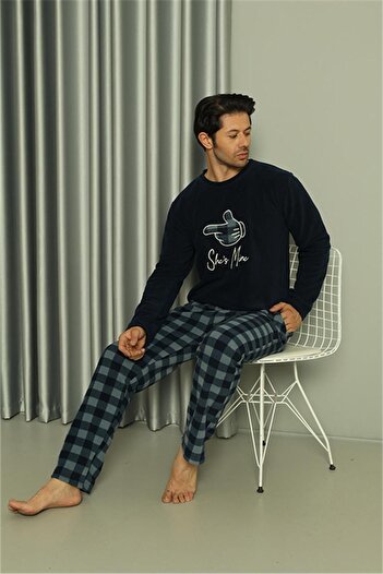 Akbeniz Welsoft Erkek Polar Sevgili Kombini Pijama Takımı 50123 Tek Takım Fiyatıdır