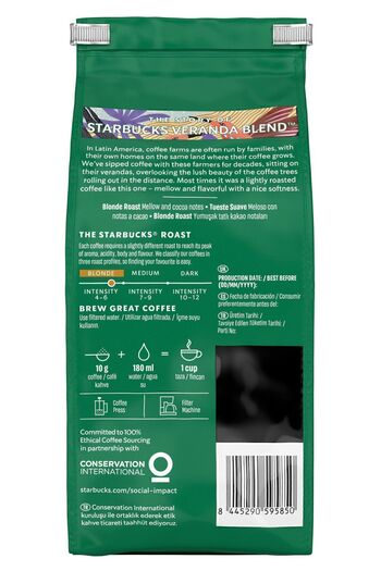 Starbucks Veranda Blend Öğütülmüş Kahve 3x200g