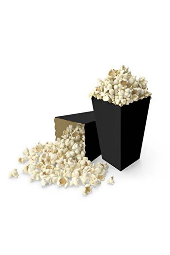 Öztürkpartievi Black Popcorn Corn Box