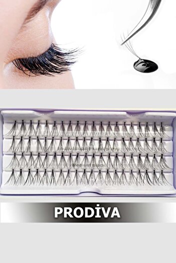 PRODİVA Marka 5 Ply 80 Adet Tekli Takma Kirpik - Medıum