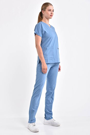 Owlet Medikal Lycra Light Blue Surgical Uniform Set