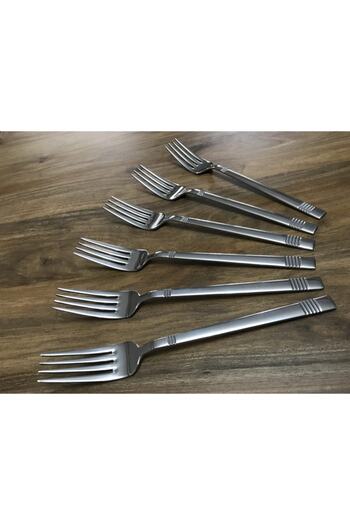 Kardelen 6 Turquoise Dessert Forks
