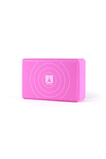 Rebuwo Pink Tpe Yoga Block - Extra Comfort Support, Pink Yoga Block, Non-Slip