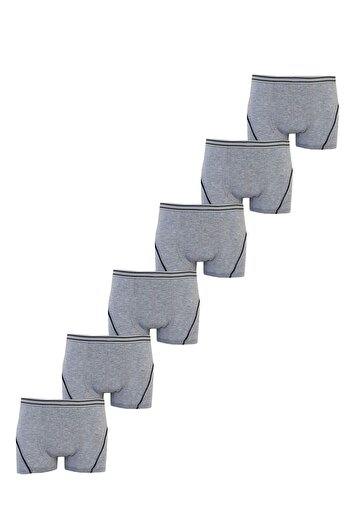 Tutku Underwear Set of 6 Boys' Lycra Cotton Boxer Underwear