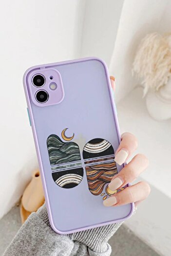 mooodcase iPhone 11 Luxury Phone Case with Sunset Wave Pattern with Camera Lens Protection