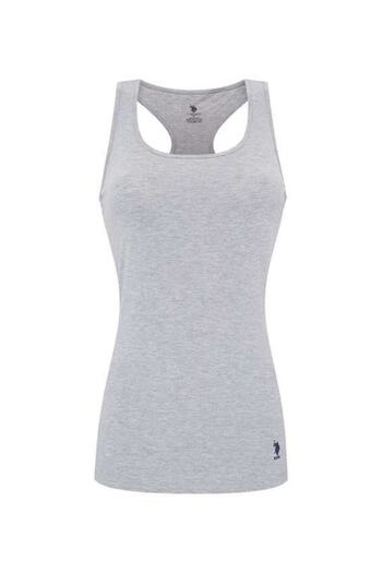 U.S. Polo Assn. US Polo Assn.Women's Gray Melange Sports Tank Top - DD.92MER.6HYB.B6HO.K0Z.B1DP