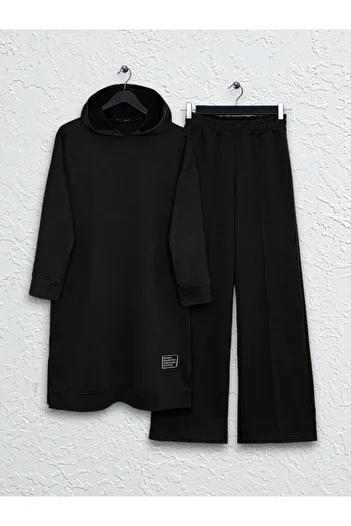 HİJABAYA Slit Hooded Grass Suit Set
