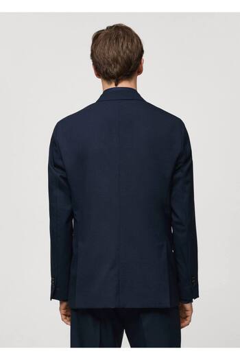 MANGO Man %100 işlenmemiş yün dar kesim blazer ceket