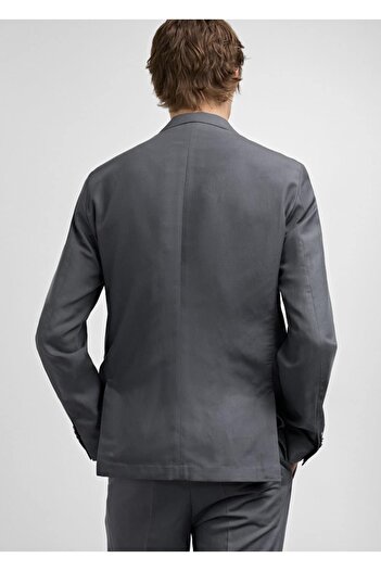 MANGO Man Slim fit keten karışımlı blazer ceket
