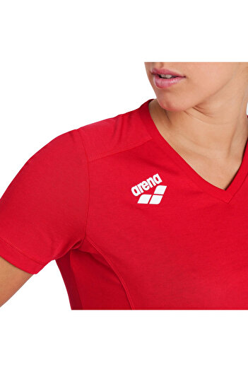 ARENA Team Panel Kadın Kırmızı Günlük Stil T-Shirt 004892400