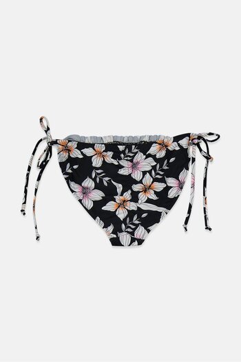 C&C California Women Floral Bikini Bottom, Black