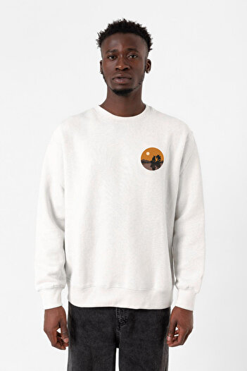 Tshirthane Аніме One Piece Thousand Sunny Beyaz Erkek 2ip Світшот