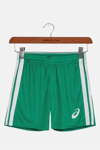 Asics Kids Boy Sportswear Fit Brand Logo Shorts, Green