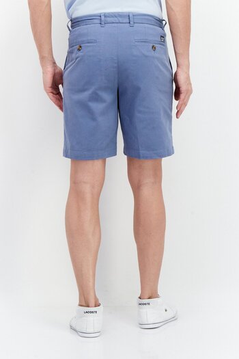 Perry Ellis Men Plain Basic Shorts, Stone Blue