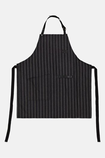 Masterchef Stripe Adjustable Apron 70 x 81 cm, Black