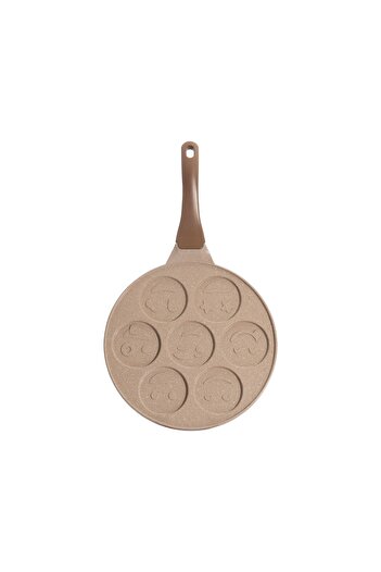 ThermoAD | Pankek Tavası | Emojili | Vizon | 28cm