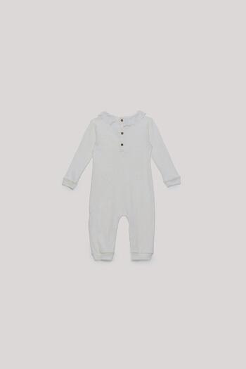 Tyess Basic Bg Store Baby Girl Ecru Jumpsuit