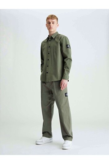 Calvin Klein Erkek Monologo Badge Relaxed Gömlek