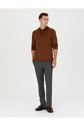 Pierre Cardin Kiremit Regular Fit Kapüşonlu Sweatshirt 50273895-VR031