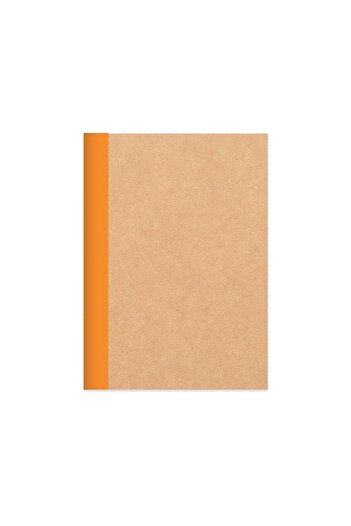 KESKİN COLOR Orange Striped Kraft Cover - 18.5*26 50 Yp Sticker Notebook