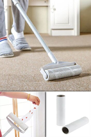 Bundera Telescopic Long Handle Hair Remover Roller with Spare Head Hair Hair Dust Remover Roller