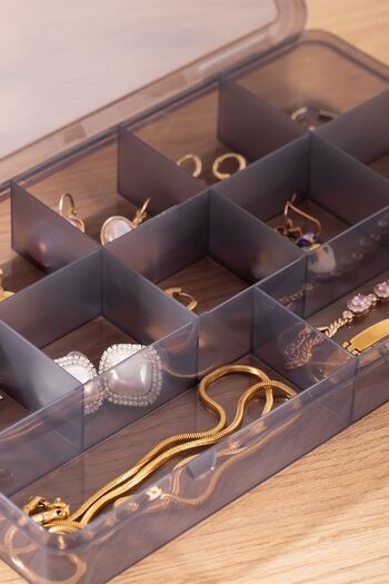Porsima Org600 Transparent Box Organizer - Bead Jewelry and Organizer with Lid