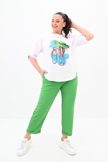 Koza Butik Γυναικείο T-shirt Oversize Σετ 8104-24