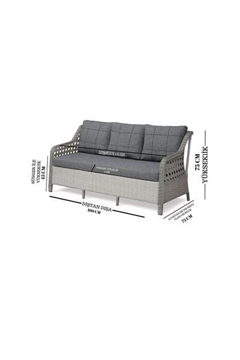 Tu Tienda Ronda Alüminyum 3 1 1 2puf Masa Rattan Bahçe Balkon Mobilyası,örgü Renk Kahve/sütlü Kahve